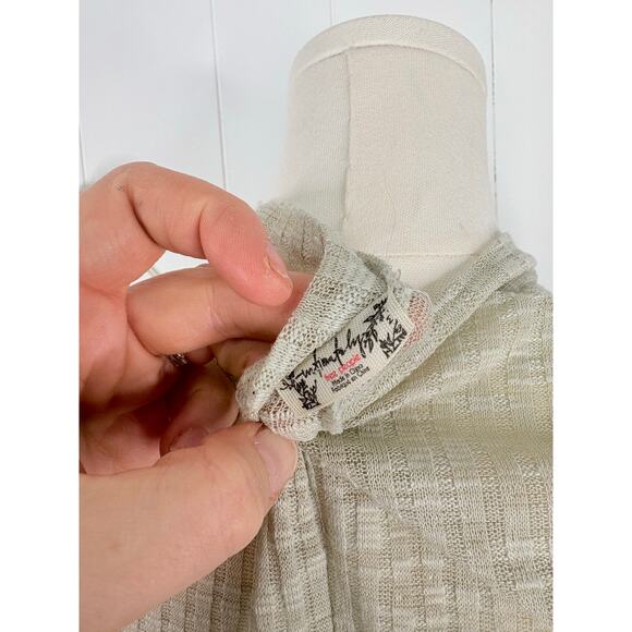 Intimately Free People Aura Layering Top Semi Sheer Long Sleeve Medium Sea Mist - Picture 11 of 11